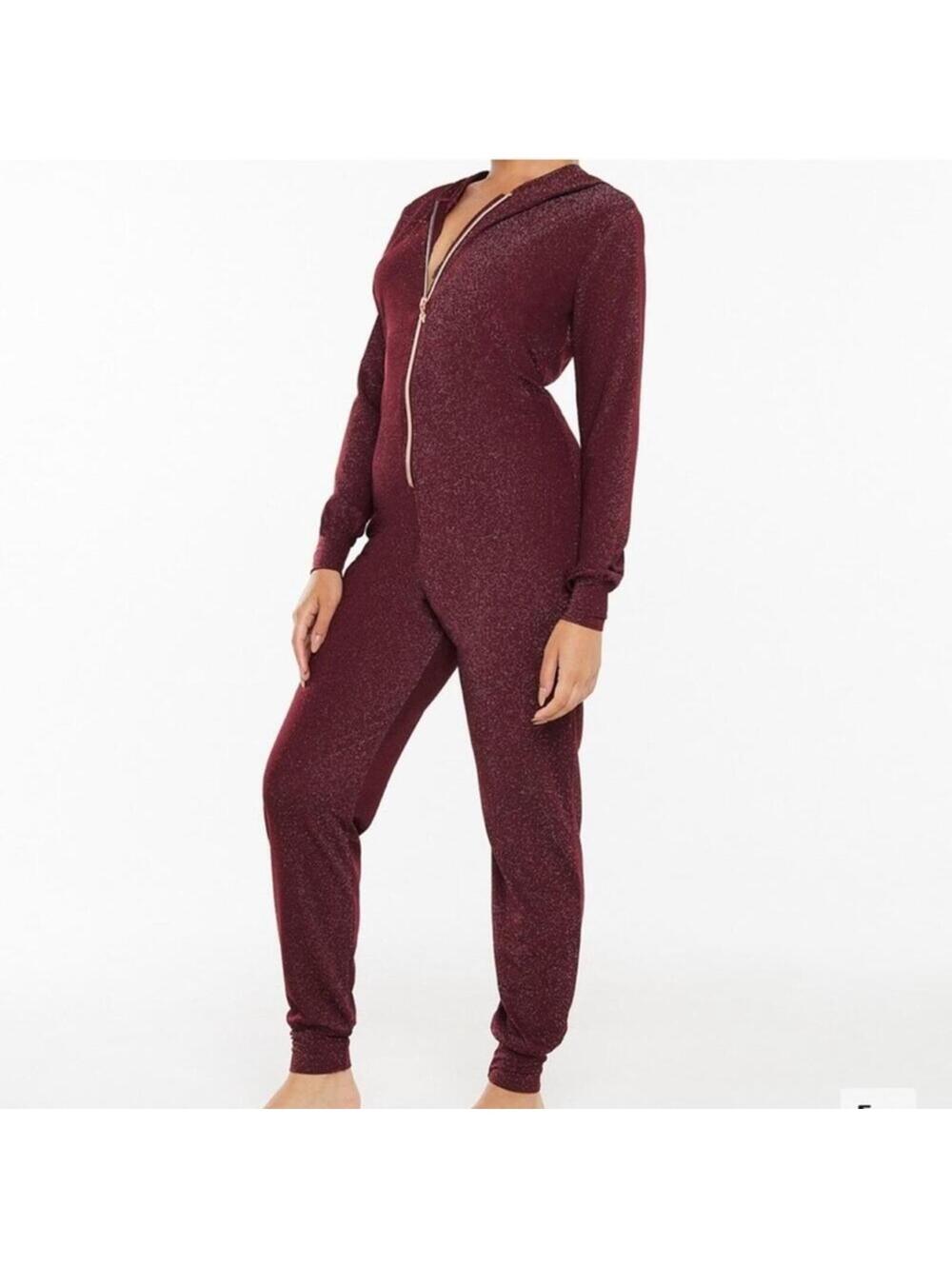 SavagexFenty Hooded Onesie in Red Cocoa